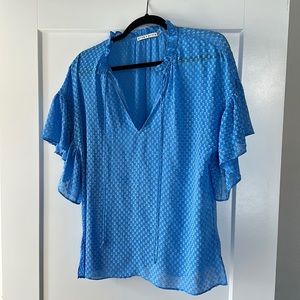 Semi sheer Alice and Olivia blouse